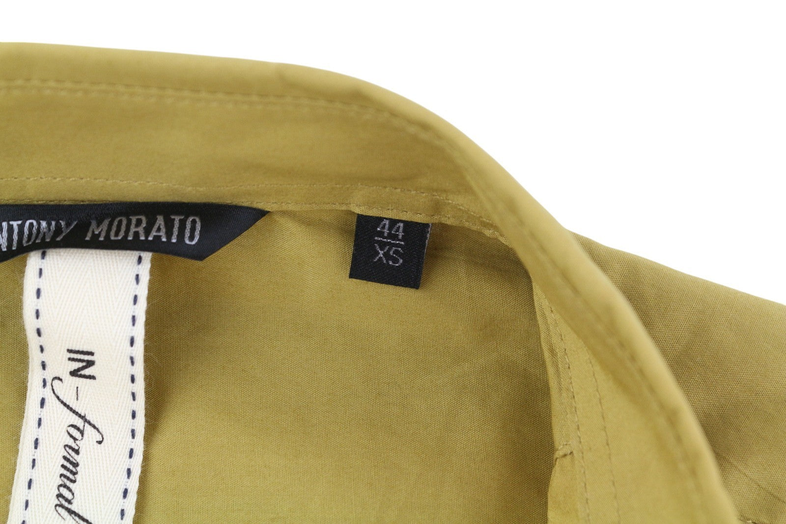 ANTONY MORATO Men's Shirt XS Mustard Button-Down Pocket Short Sleeve