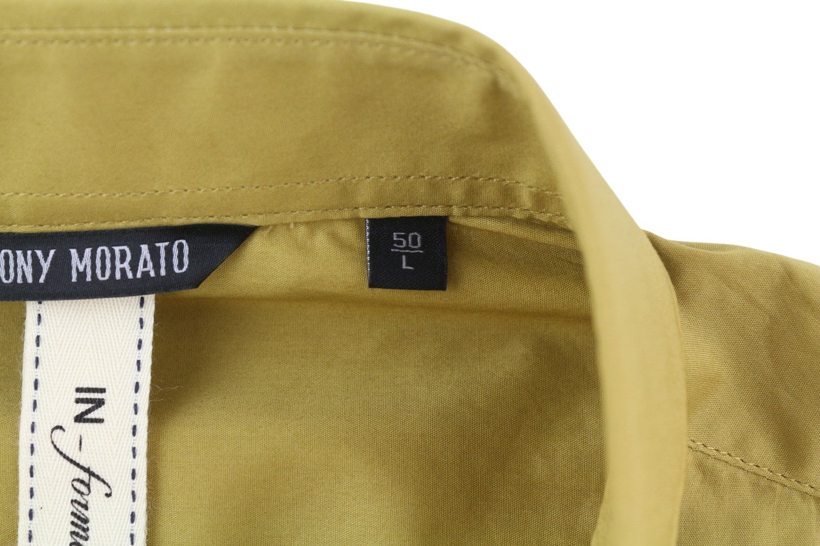 ANTONY MORATO Men's Shirt L Mustard Button-Down Pocket Short Sleeve