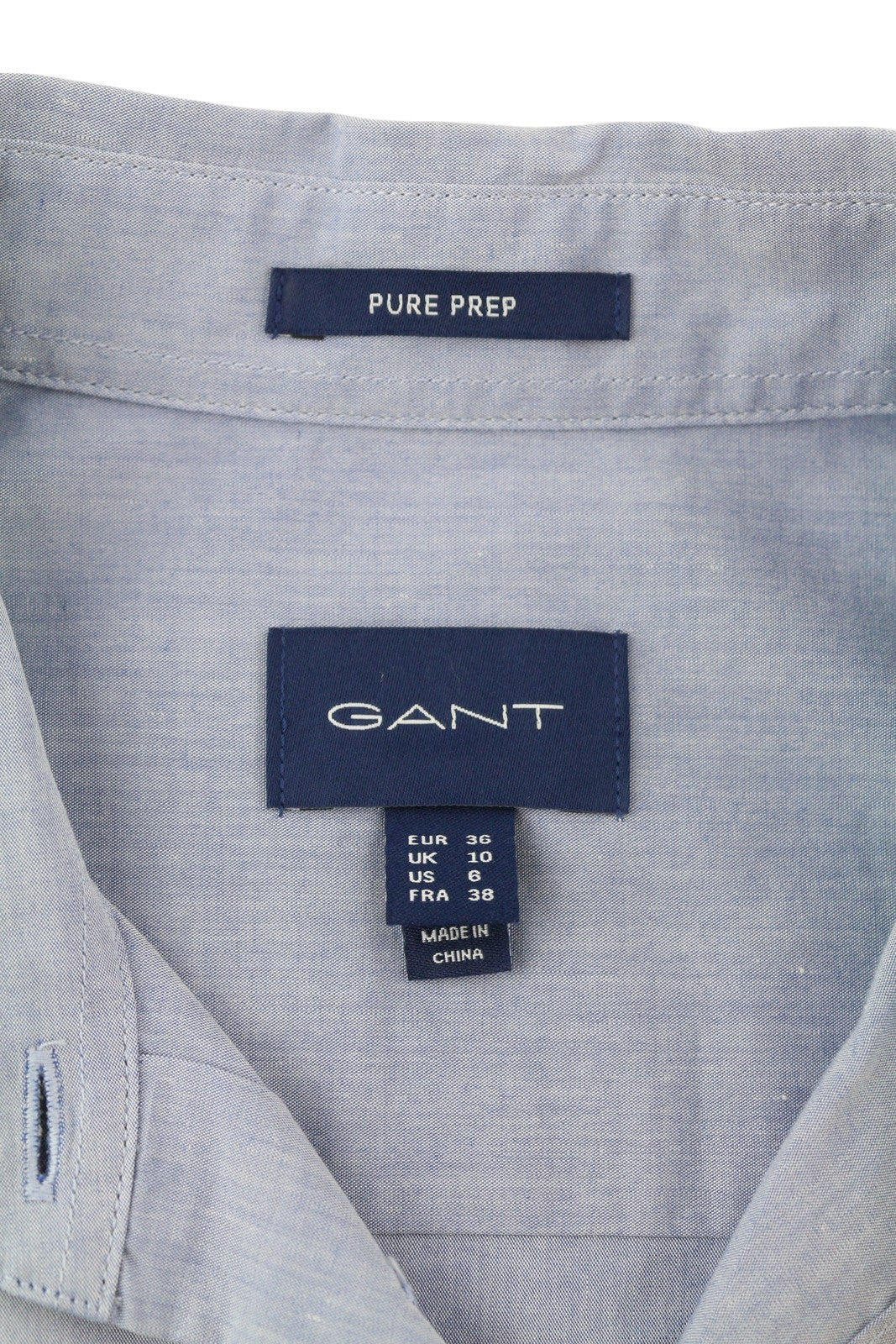 GANT PP Bell Women's Shirt EU36 Blue Spread Collar Button-Up Casual