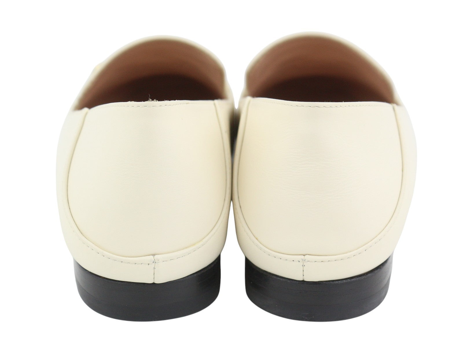 BALLY Ellah Women Flats EU36.5 Milky Leather Gold Tone Details Loafers RRP699