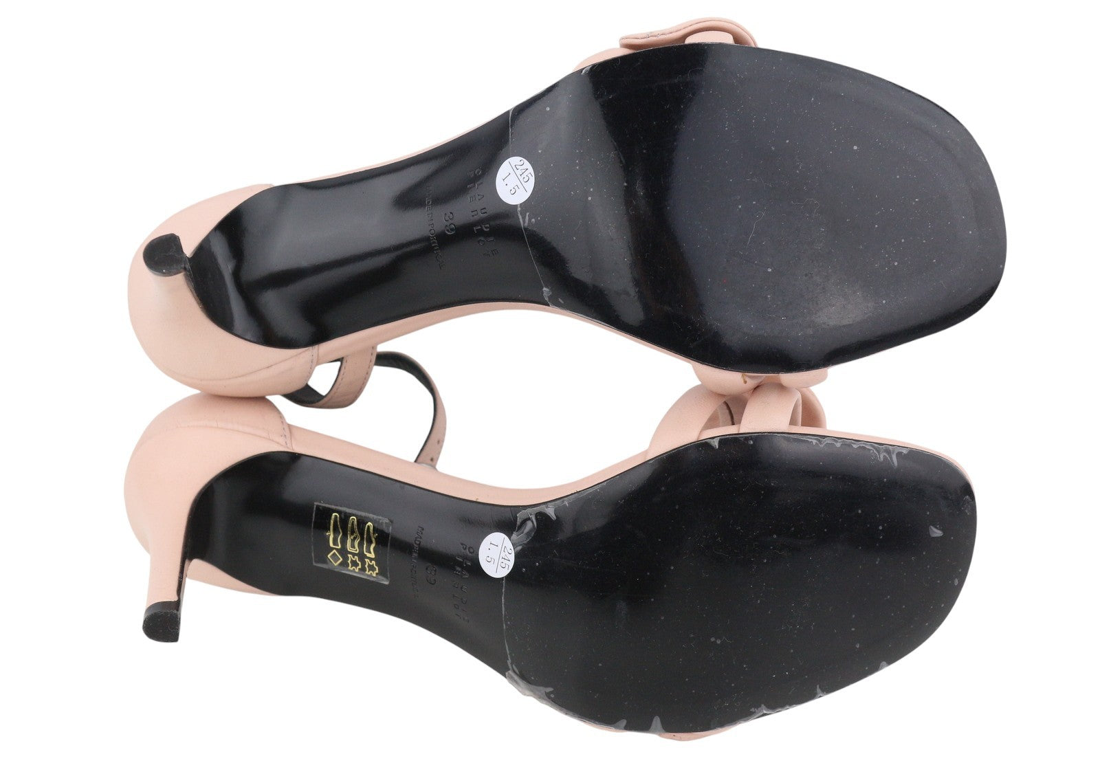 CLAUDIE PIERLOT Alea Women Heel EU39 Pink Goat Leather Details Sandals RRP289