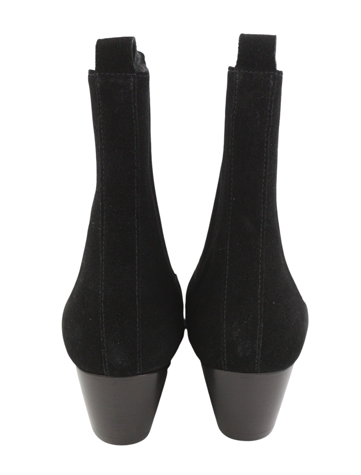 SANDRO Amelya Women Boots EU37 Black Suede Leather Pointed Toe Cowboy RRP295