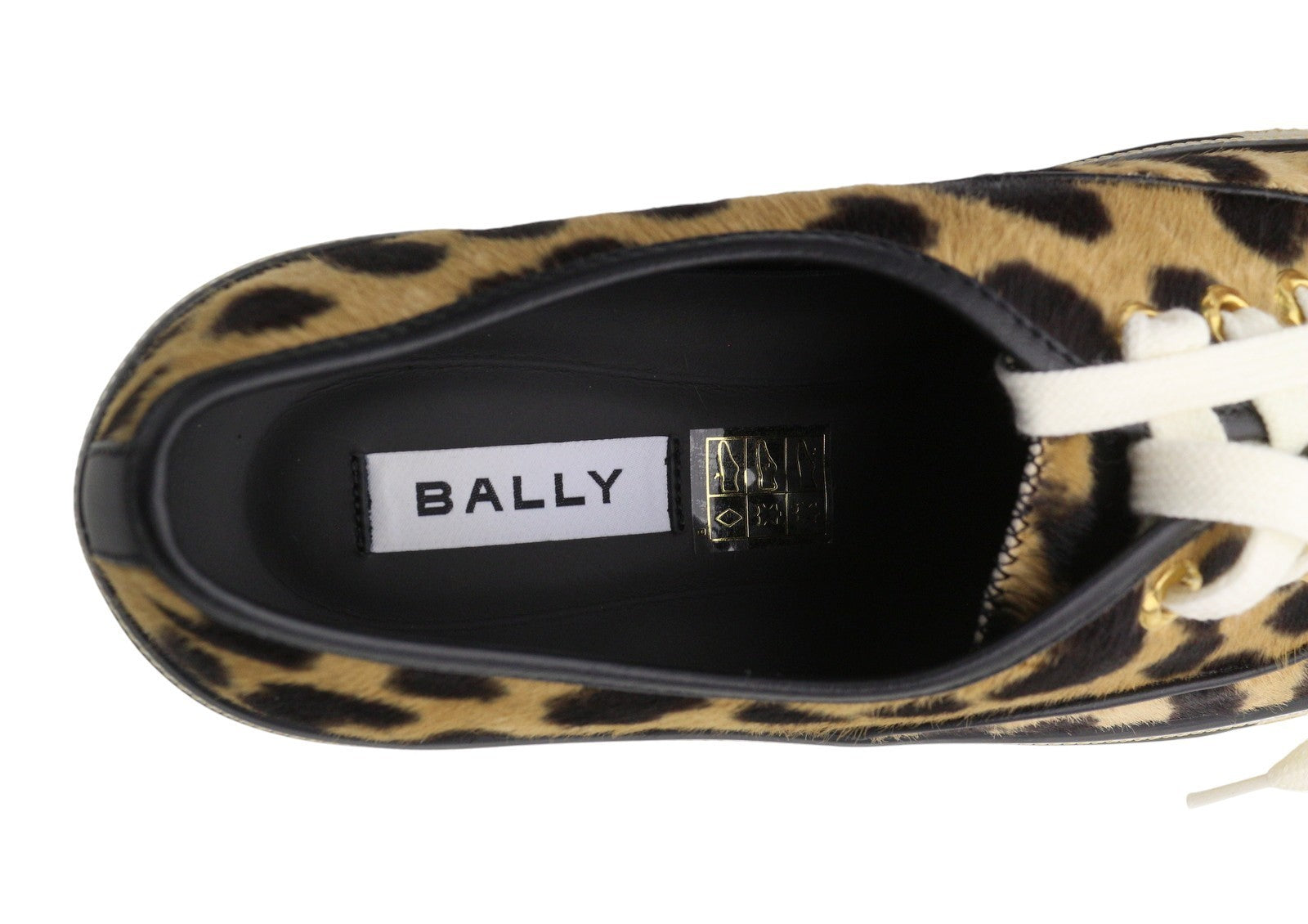 BALLY Lyder-Pyl-W Women Sneakers EU40 Brown Calf Haircalf Laced Low Top RRP749