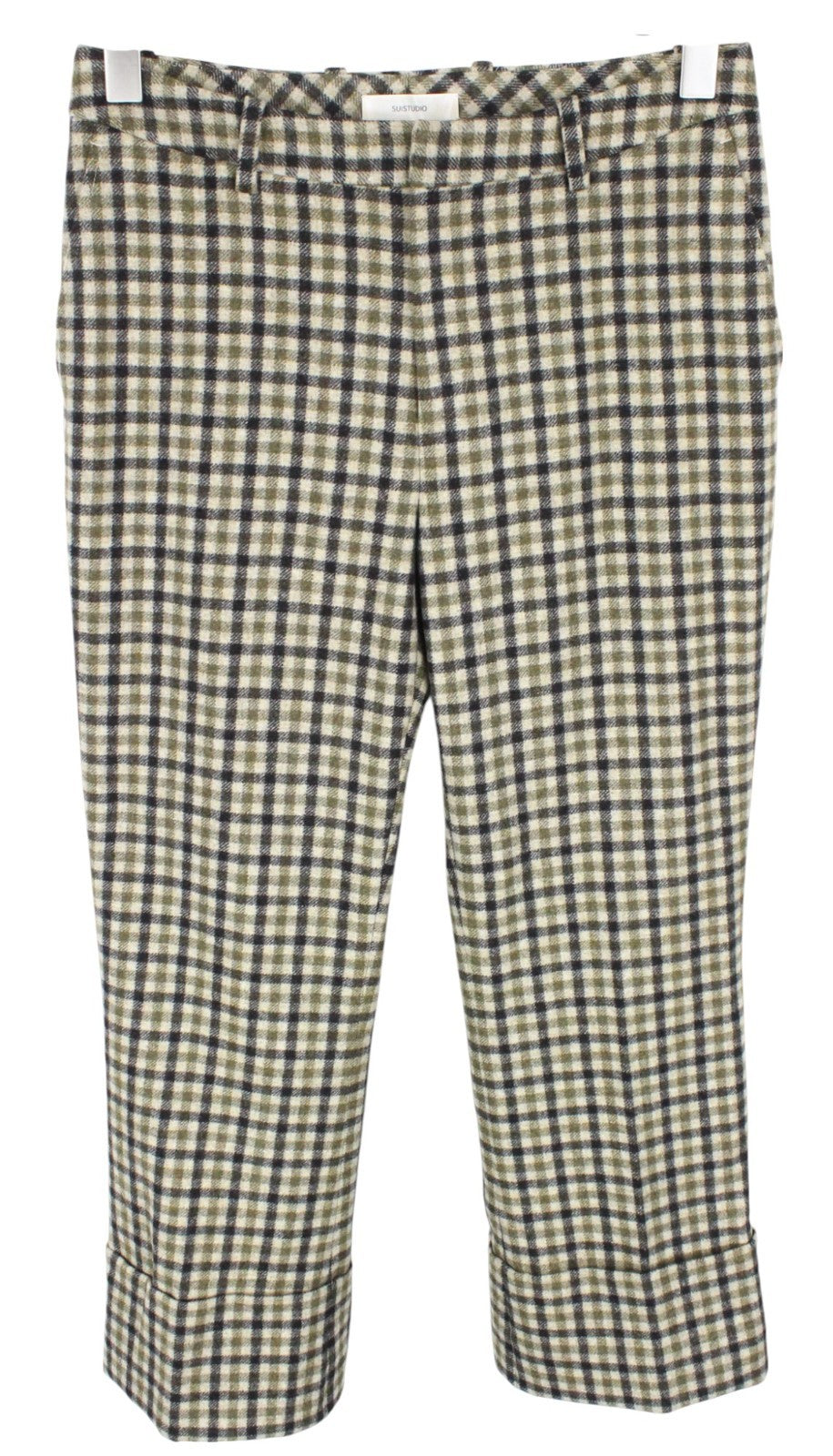 SUISTUDIO Sage Robin Women Set UK10 Checked Sleeveless Soft Wool 2 PC