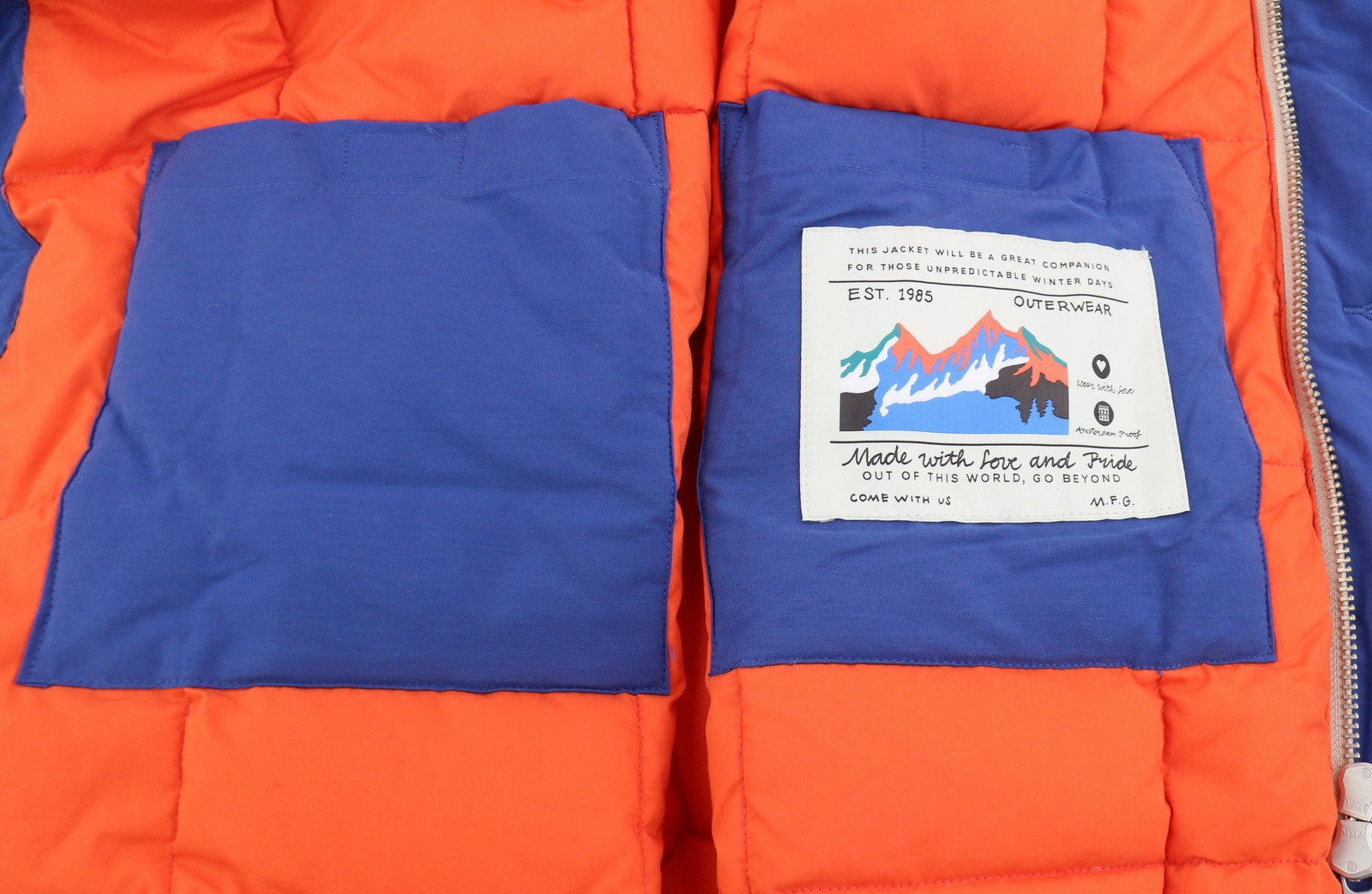 SCOTCH & SODA Men Jacket M Blue Heavy Padded Hooded Mid-Length Parka RRP381