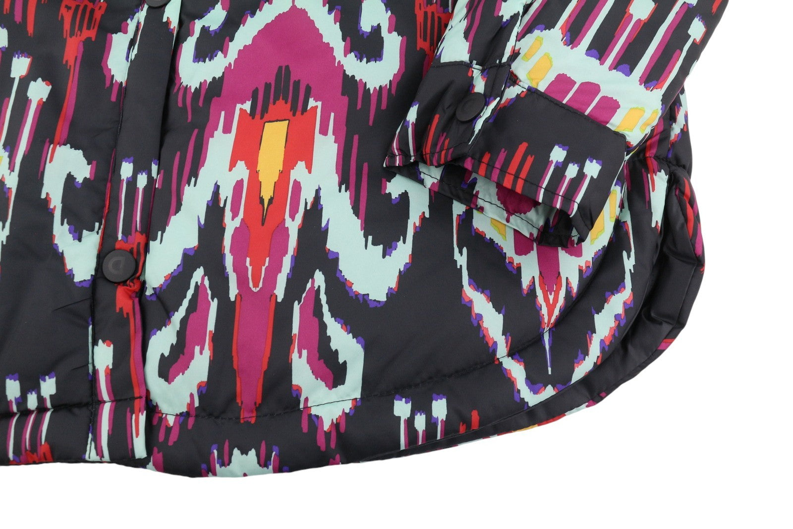 DESIGUAL Eliot Women Jacket L Colourful Abstract Print Padded Snap Button