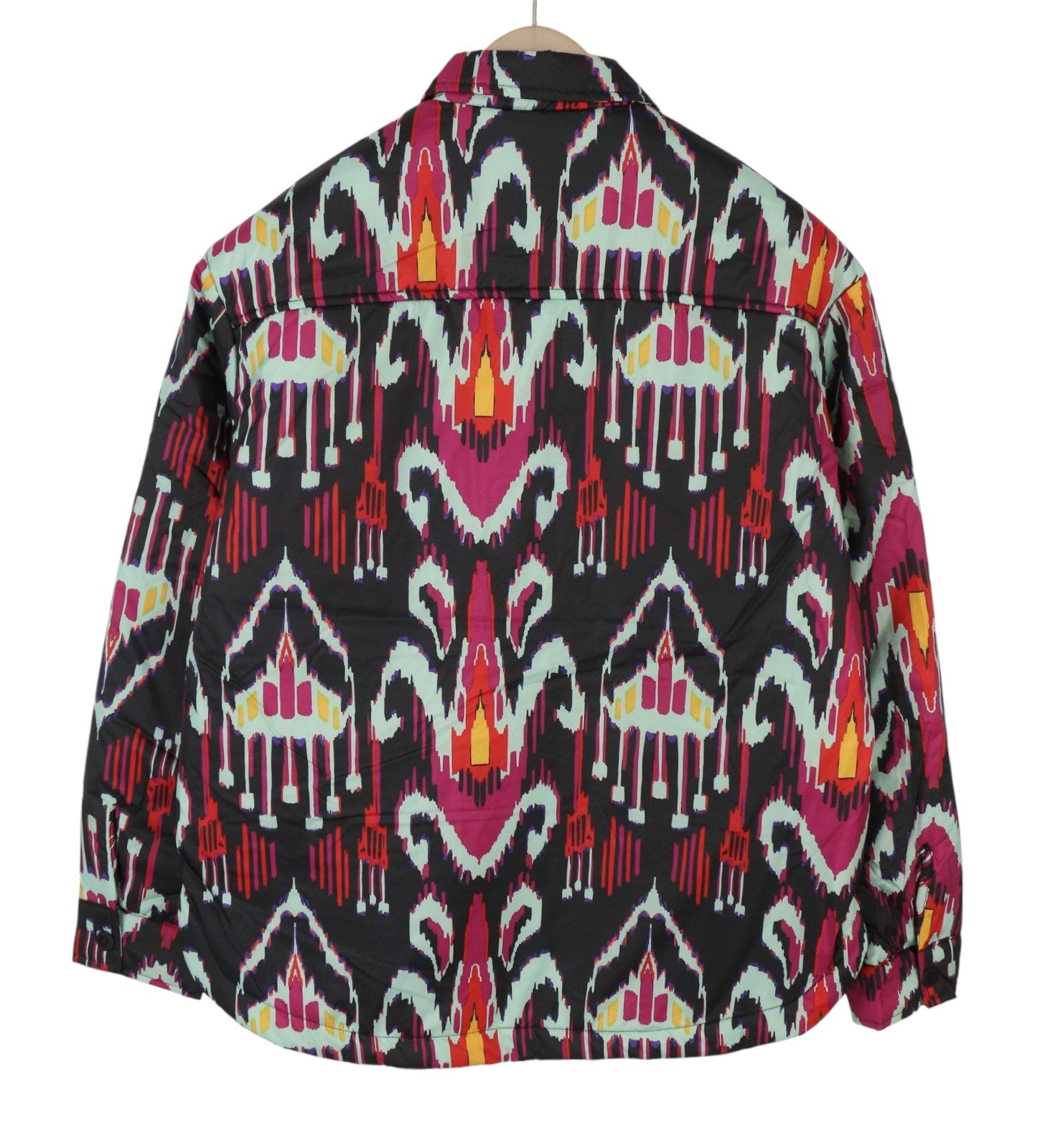 DESIGUAL Eliot Women Jacket M Colourful Abstract Print Padded Snap Button