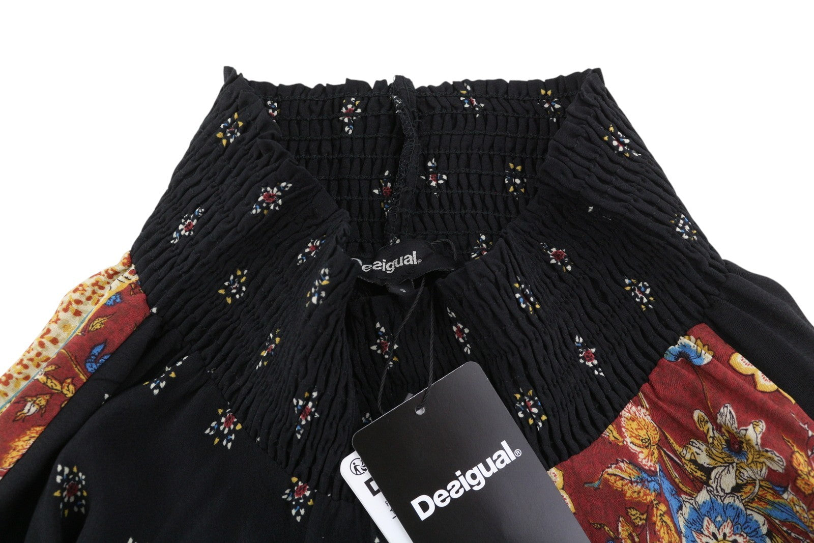 DESIGUAL Blunt Women Skirt S Multicoloured Pattern Asymmetrical Midi