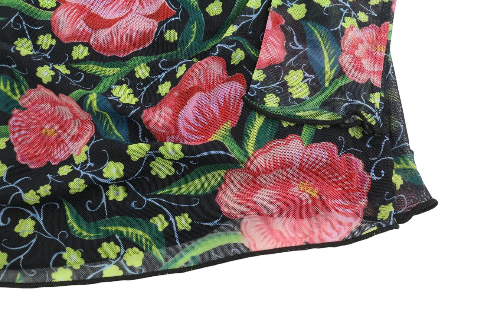 DESIGUAL Roiane Women Dress L Flowers Print Slim Fit Inner Lining Knee-Length