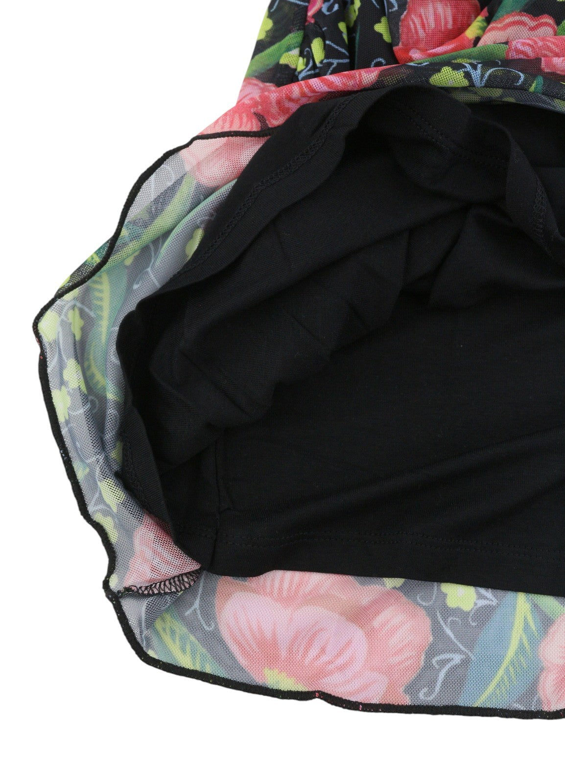 DESIGUAL Roiane Women Dress L Flowers Print Slim Fit Inner Lining Knee-Length