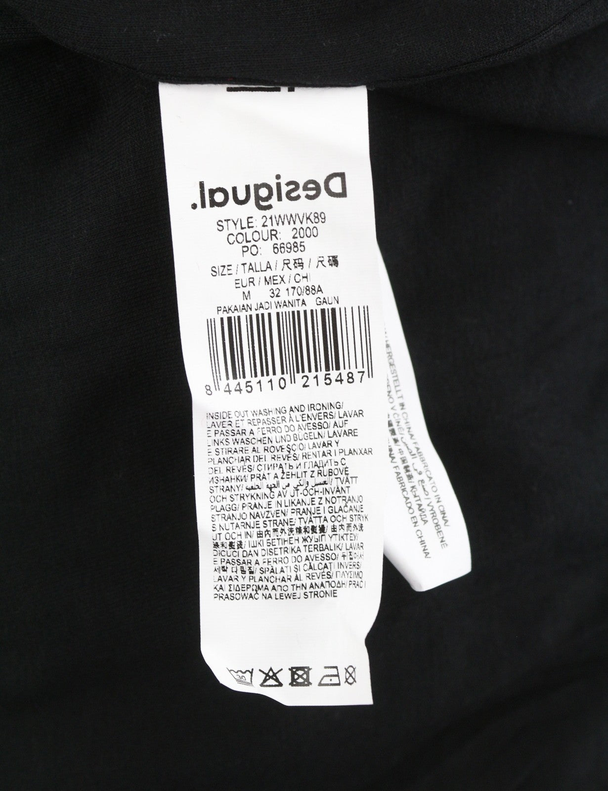 DESIGUAL Roiane Women Dress M Flowers Print Slim Fit Inner Lining Knee-Length