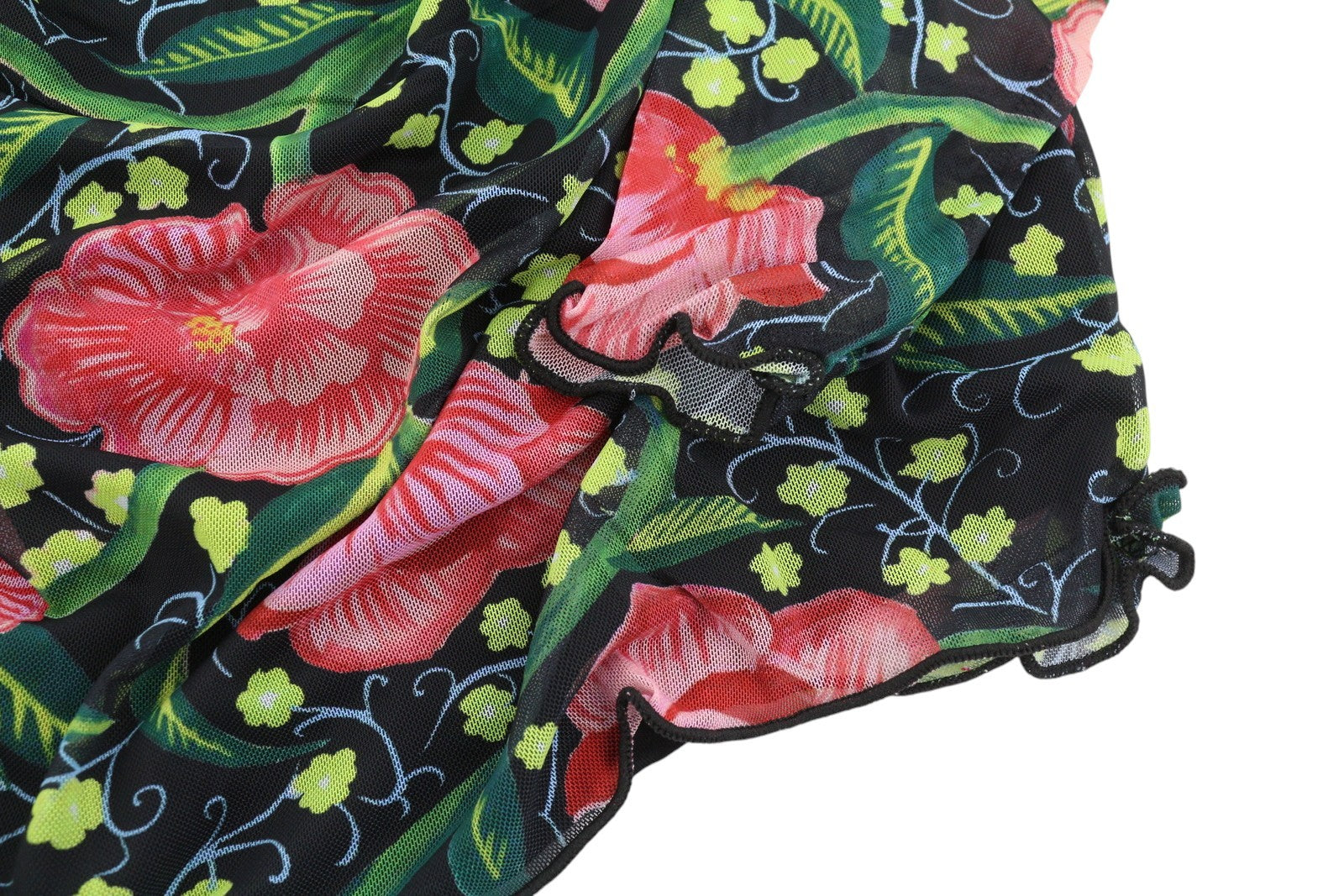 DESIGUAL Roiane Women Dress M Flowers Print Slim Fit Inner Lining Knee-Length