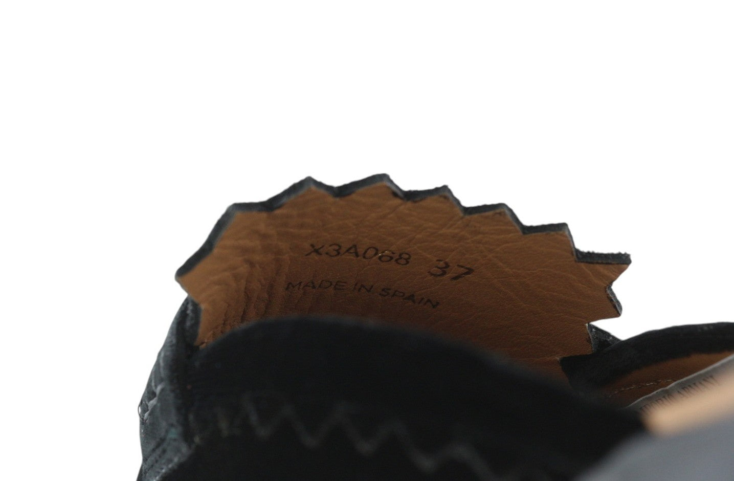 EMPORIO ARMANI X3A068 Women Flats EU37 Black Velvet Slip On Mule Sandals