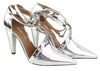 Silver Leather Heels