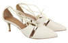 White Leather Heels
