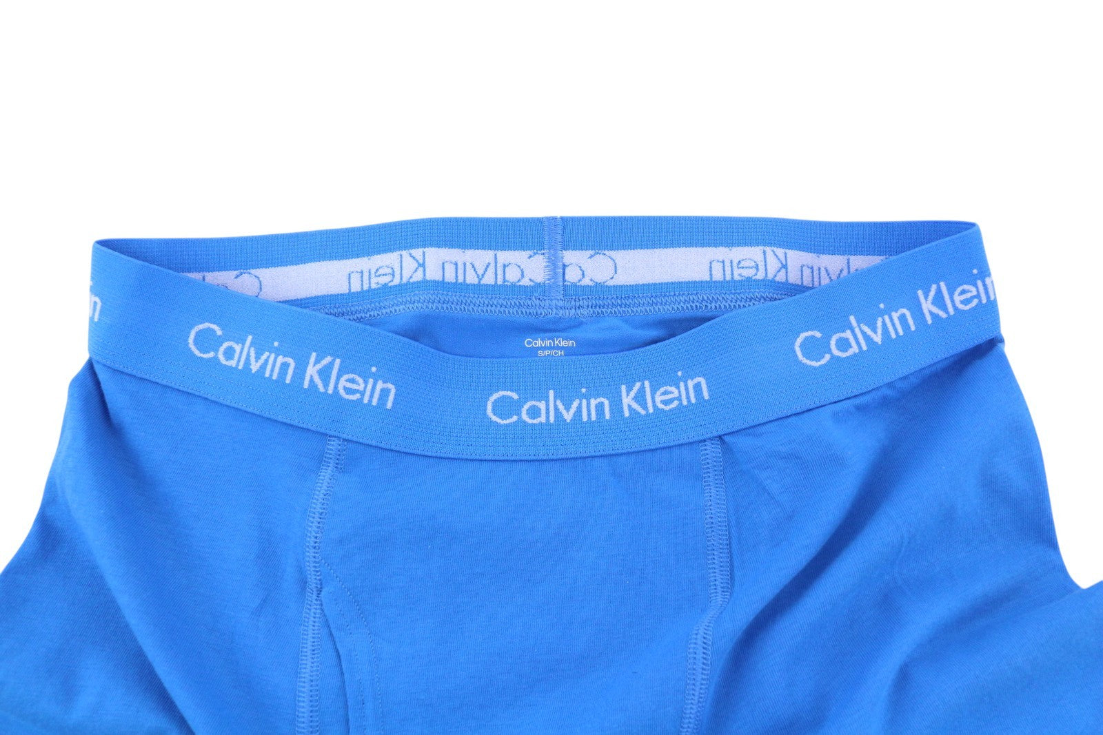 CALVIN KLEIN Men Underwear S Blue Trunk Stretch Cotton Classic Logo 2 Pack