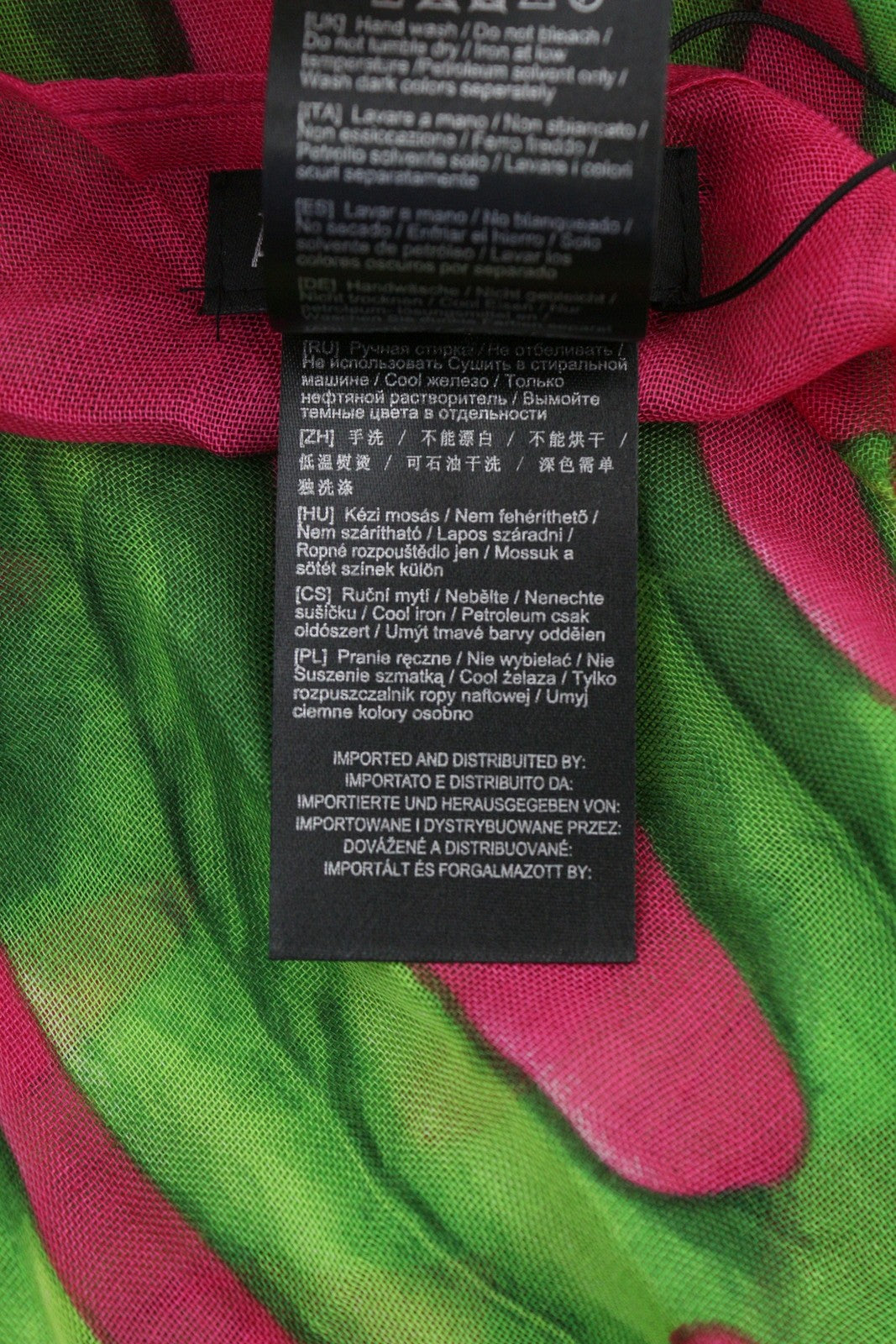 ANTONY MORATO Women Scarf OS Pink Tropical Leaf Cover Up Wrap Beach