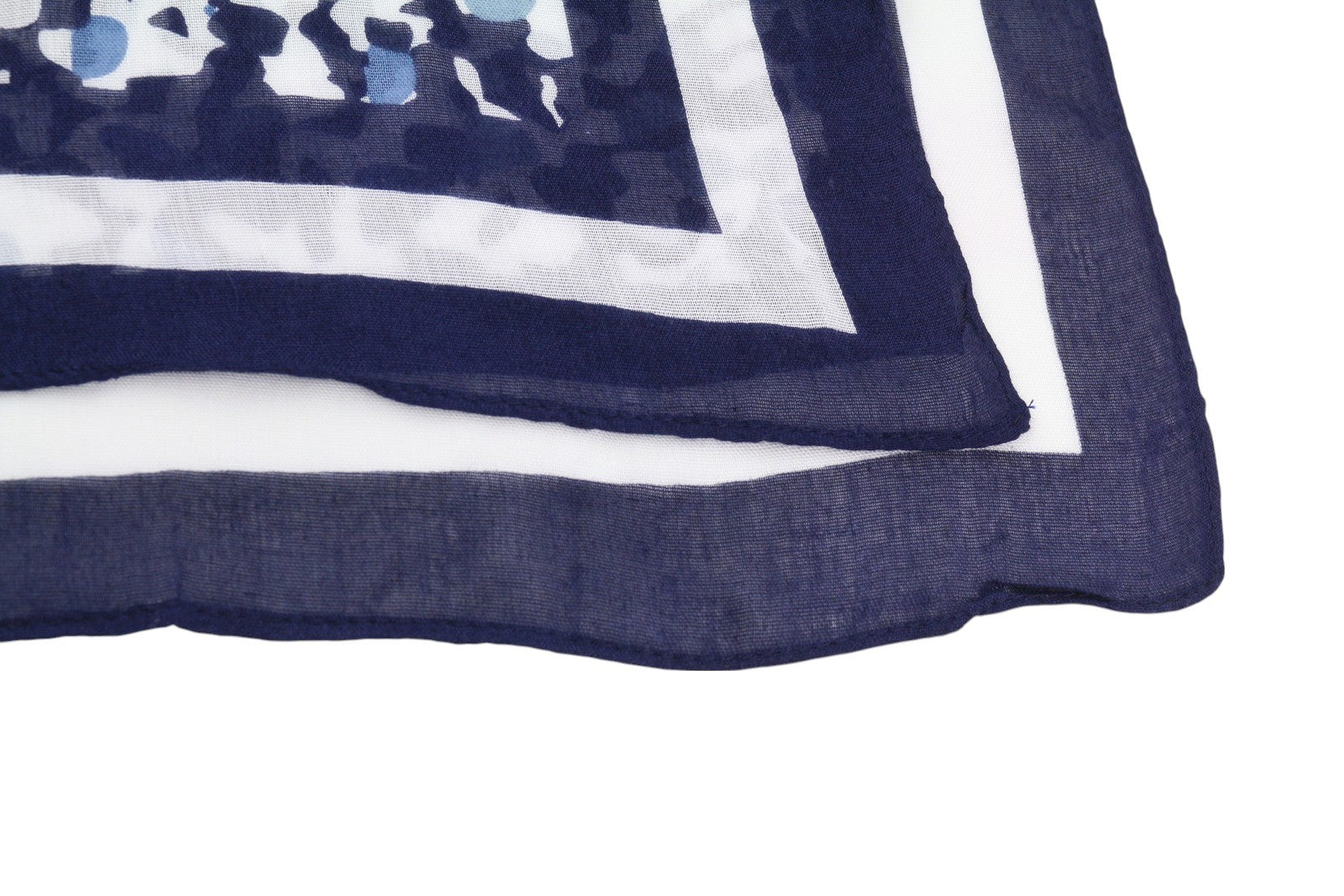 ANTONY MORATO Women Scarf OS Blue White Pattern Wrap Casual Beach