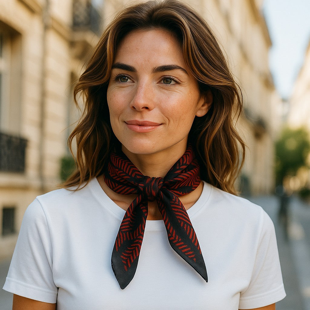 Burgundy Cotton Scarf