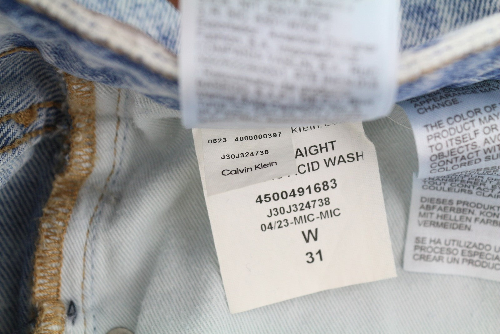 CALVIN KLEIN 90s Straight Men Jeans W31 Blue Faded Zip Fly Denim RRP119