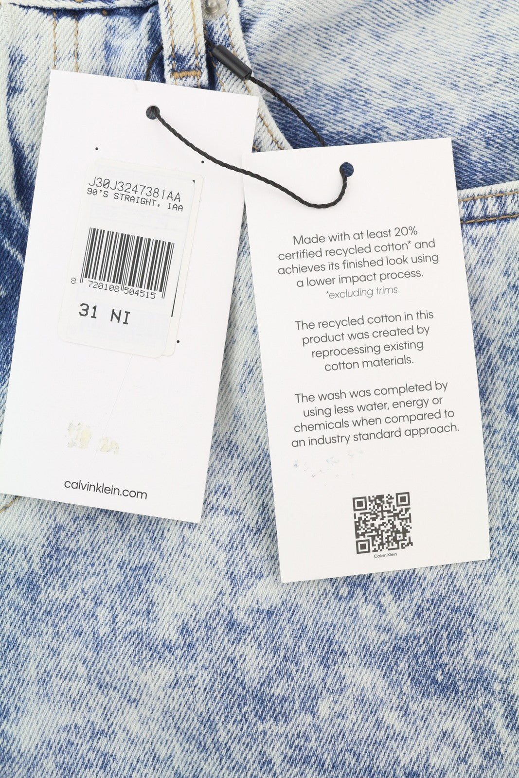 CALVIN KLEIN 90s Straight Men Jeans W31 Blue Faded Zip Fly Denim RRP119