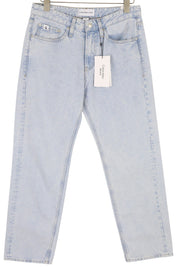 CALVIN KLEIN 90s Straight Men Jeans W29 Light Blue Washed Zip Fly Denim