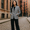 Blazer Gingham Stretch Regular
