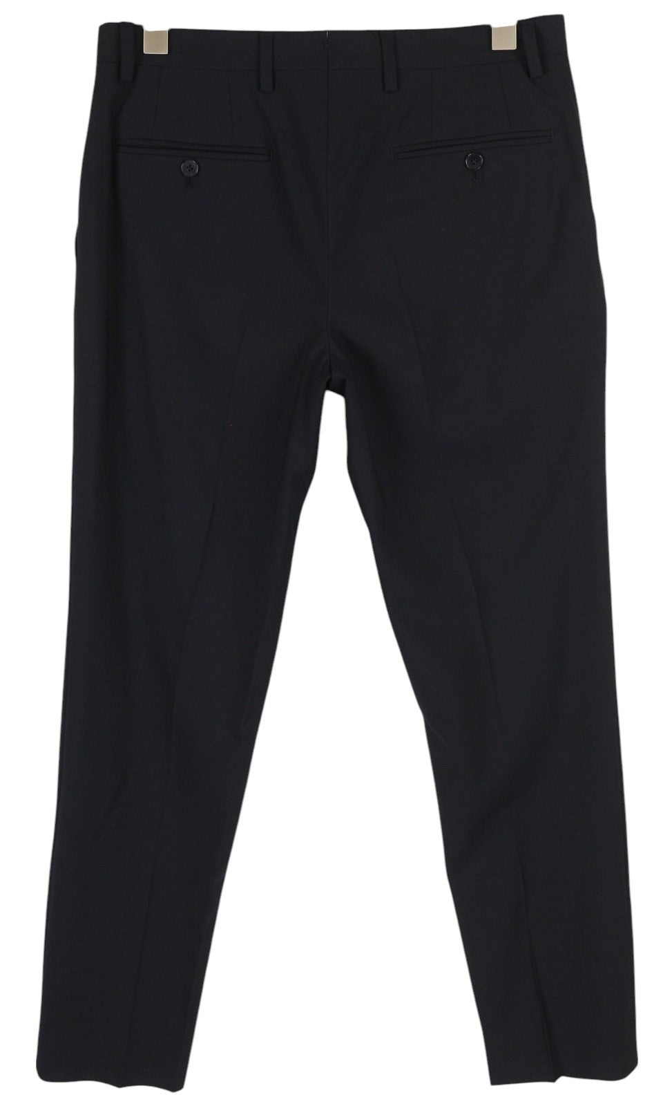 TOMMY HILFIGER Men Trousers W32 48 Dark Blue THFlex Wool Blend Slim Flat Front