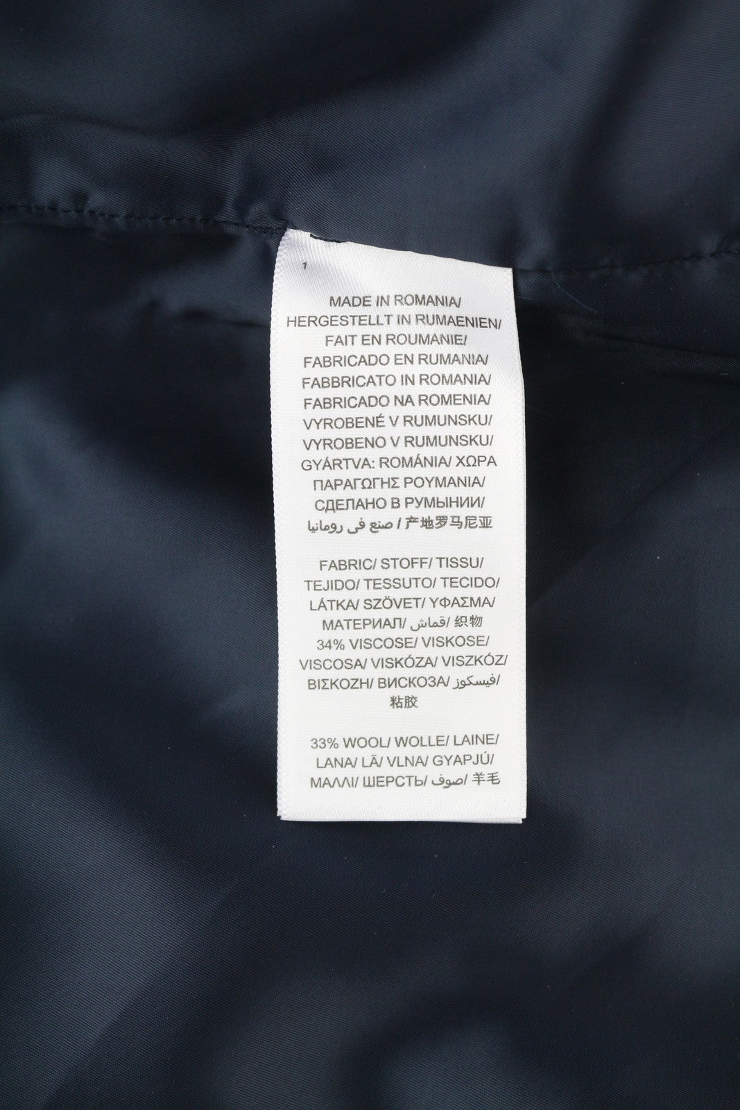 GANT Washable Stretch Wool Women Skirt EU34 Navy Pleated Lined Knee-Length
