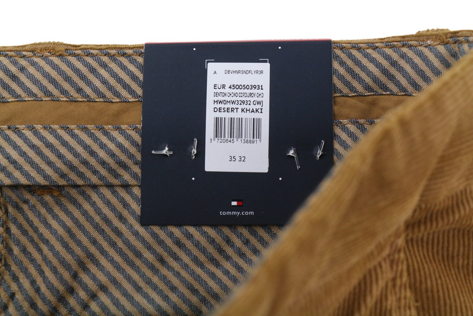 TOMMY HILFIGER Denton Chino Corduroy Men Trousers W35/L32 Straight RRP139