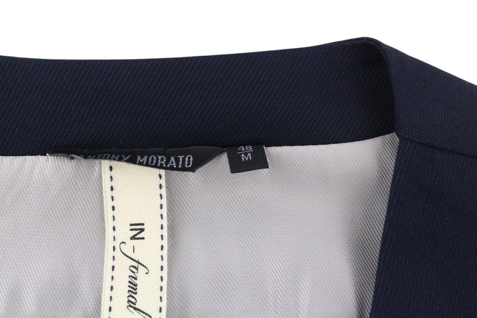 ANTONY MORATO Men Waistcoat M Dark Blue Double-Breasted Lined Vest