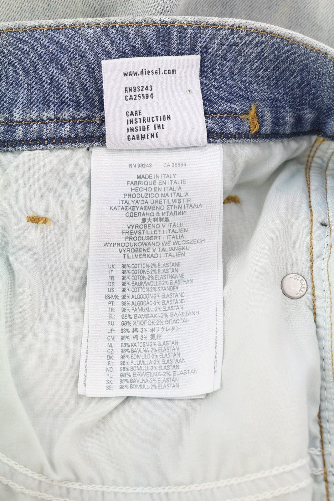 DIESEL 1983 09B68 Men Jeans W30/L34 Blue Skinny Fit Faded RRP295