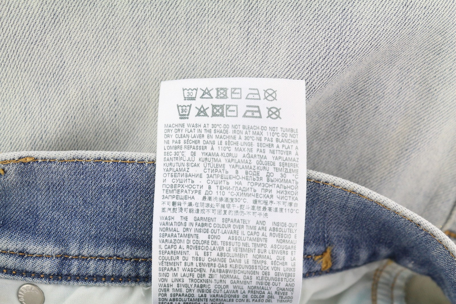 DIESEL 1983 09B68 Men Jeans W30/L34 Blue Skinny Fit Faded RRP295