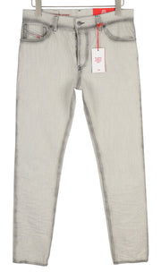 DIESEL 1995 09C86 Men Jeans W31/L32 Grey Faded Slim Straight Button RRP195