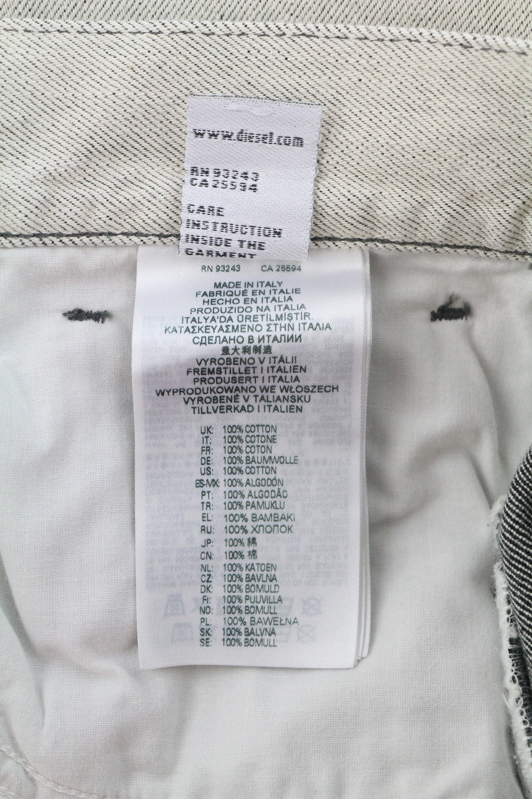 DIESEL 1995 09C86 Men Jeans W31/L32 Grey Faded Slim Straight Button RRP195