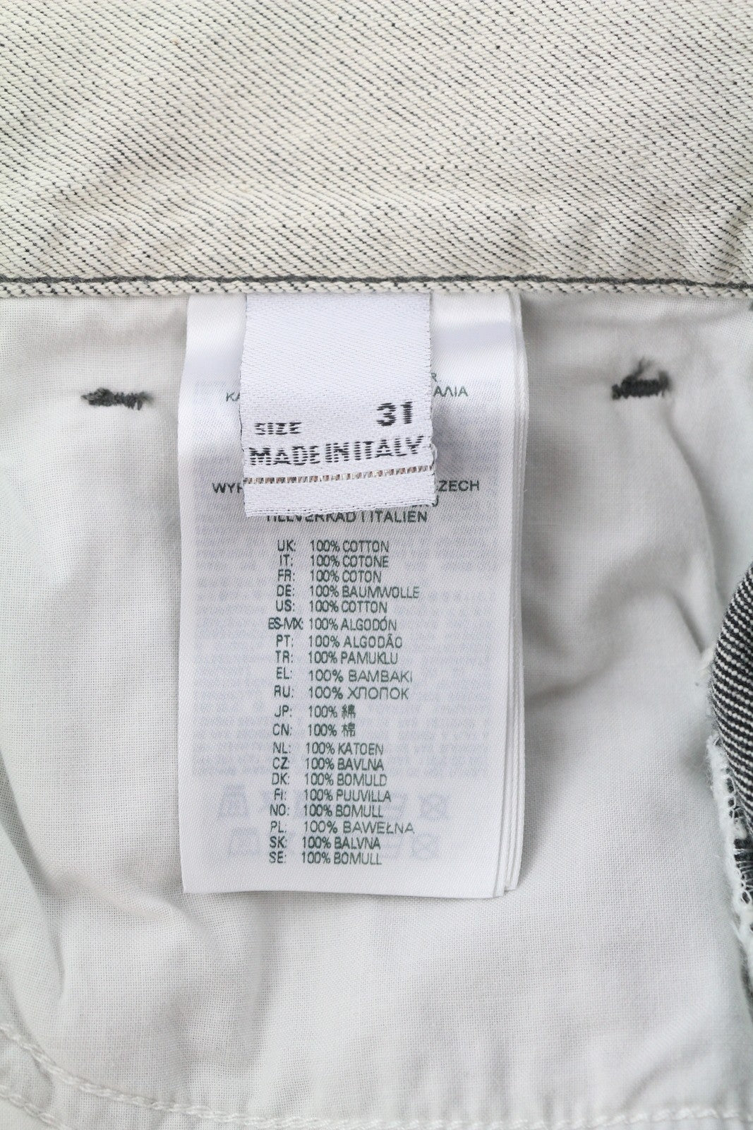 DIESEL 1995 09C86 Men Jeans W31/L32 Grey Faded Slim Straight Button RRP195