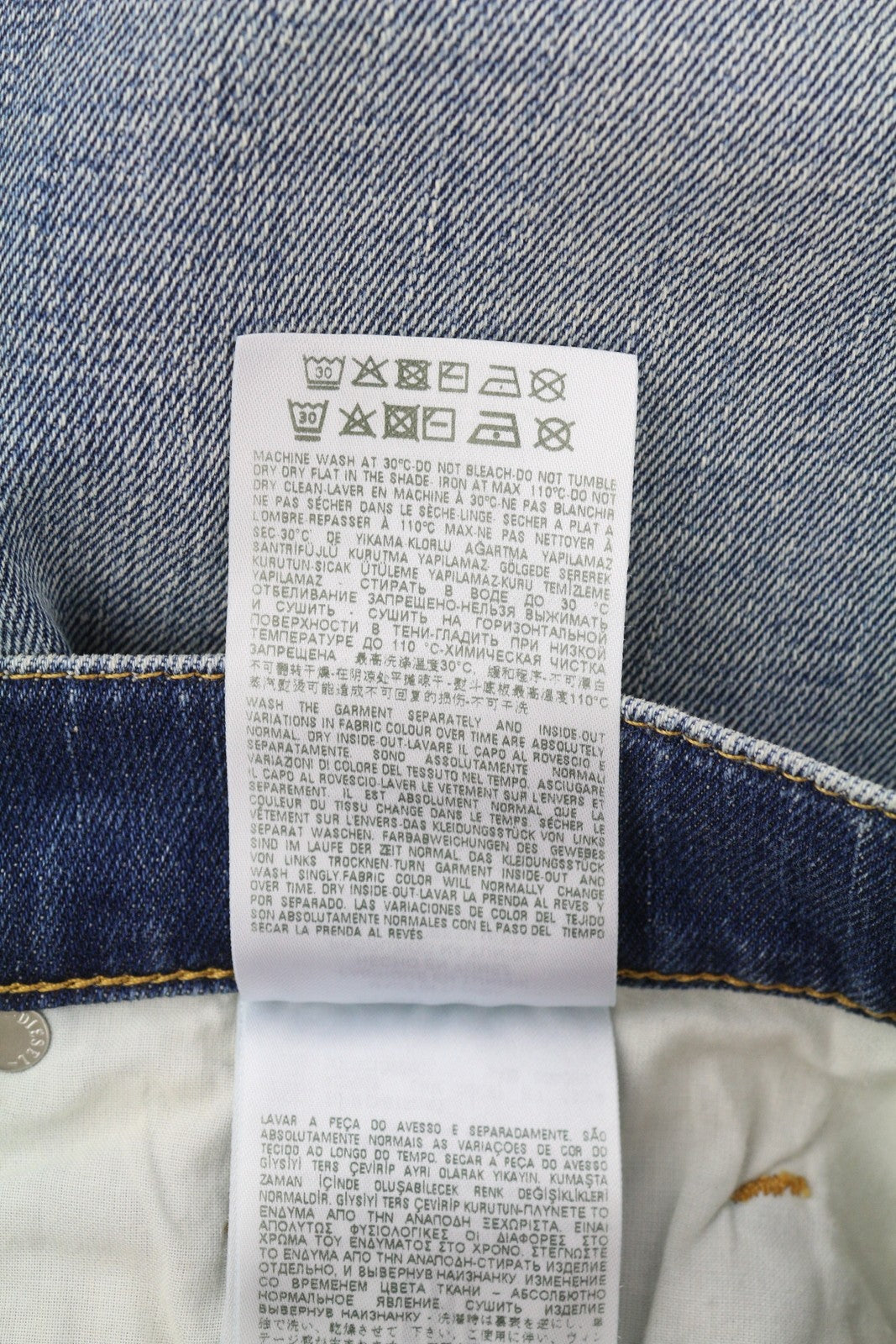 DIESEL 2019 D-Strukt 09C87 Men Slim Jeans W31/L34 Distress Blue RRP189