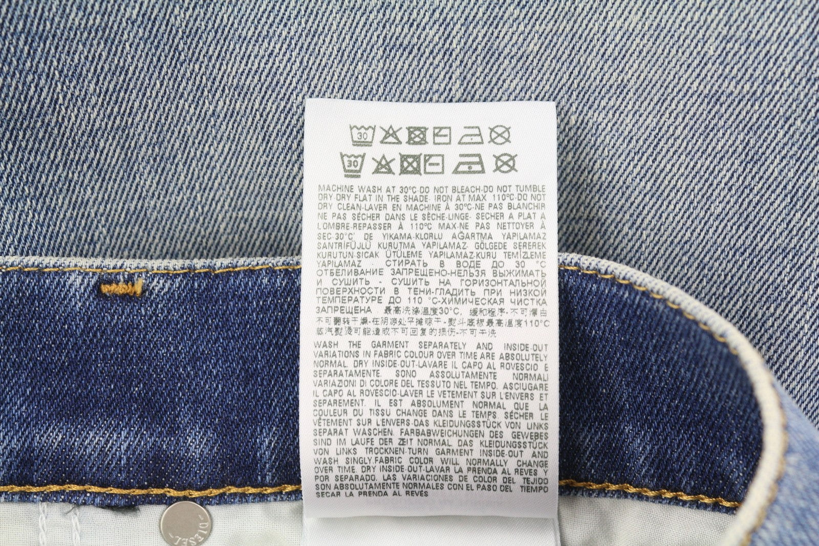 DIESEL 2019 D-Strukt 09C87 Men Distress Jeans W30/L34 Blue Slim Fit RRP189