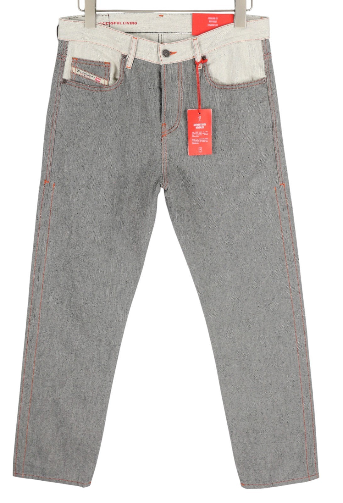 DIESEL 2020 D-Viker-SP4 Men Jeans W31/L32 Blue Black Straight Button Fly