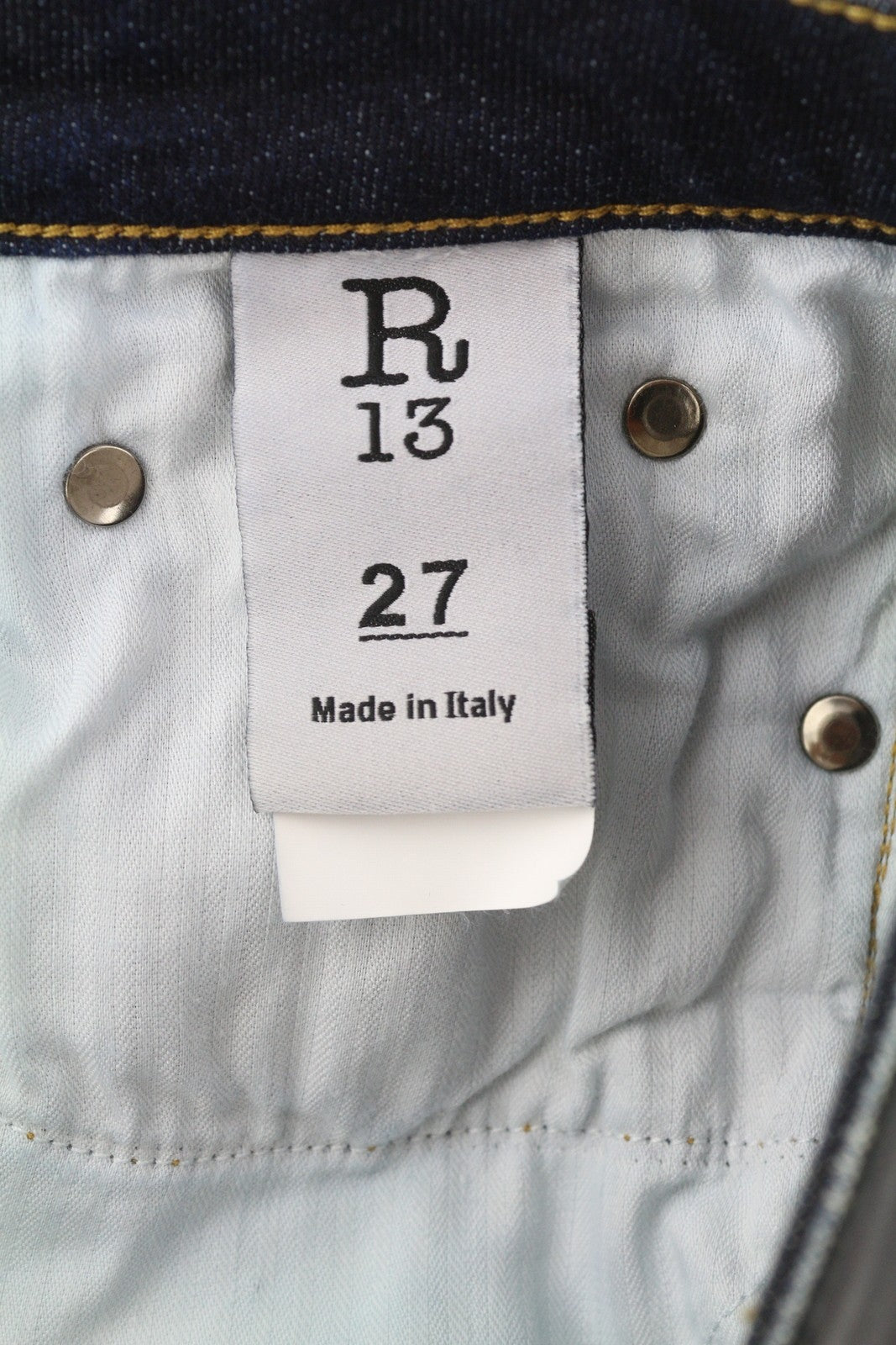 R13 Kate Women Jeans 27 Howell Indigo Skinny Cuff Cropped