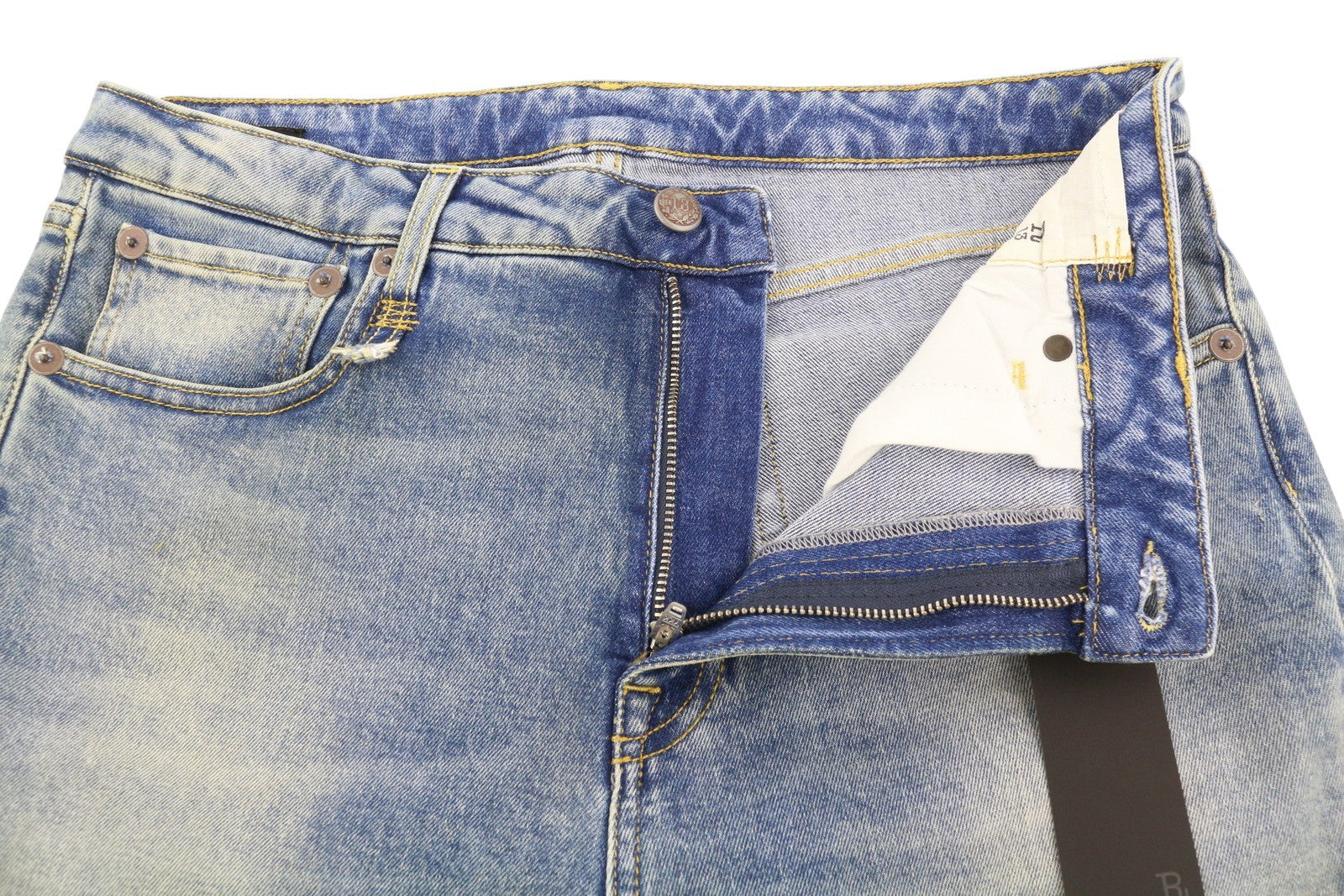 R13 Kick Women Jeans 31 Jasper Stretch Washed Ankle Faded RRP695