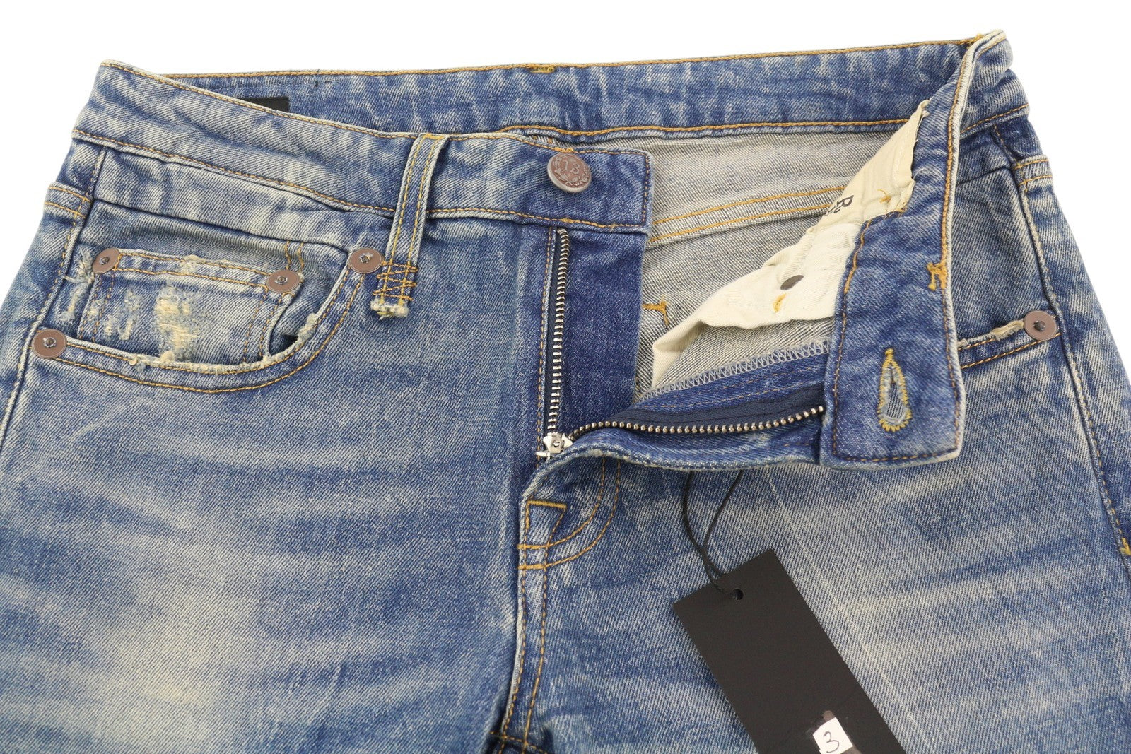 R13 Boy Straight Women Jeans 26 Kelly Stretch Faded Ankle RRP645