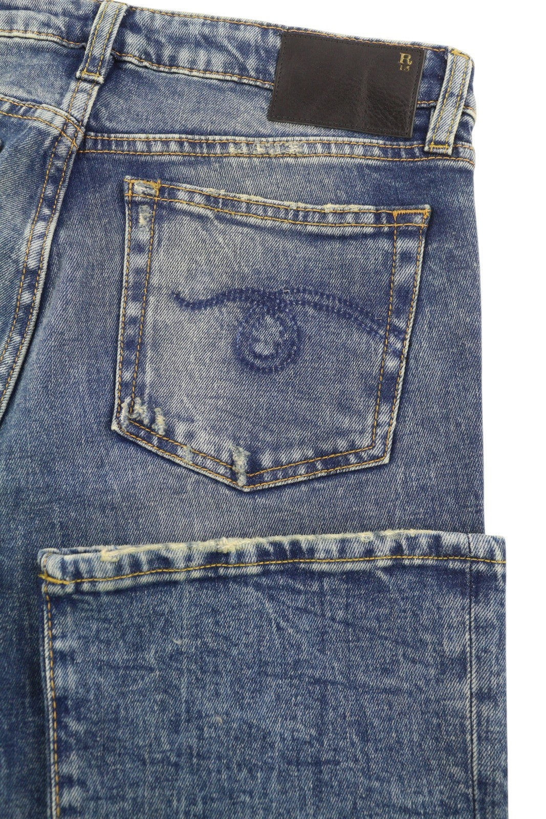 R13 Kick Women Jeans 26 Kelly Stretch Faded Ankle Length RRP650