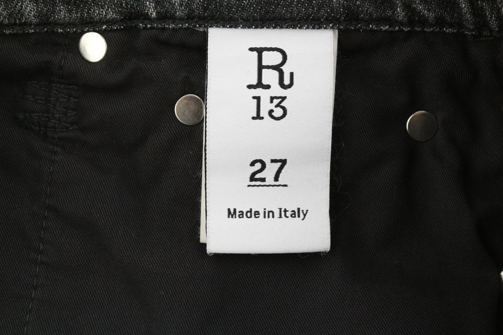 R13 Jesse Women Jeans 27 Vintage Grey Wide Leg Drop Crotch RRP725