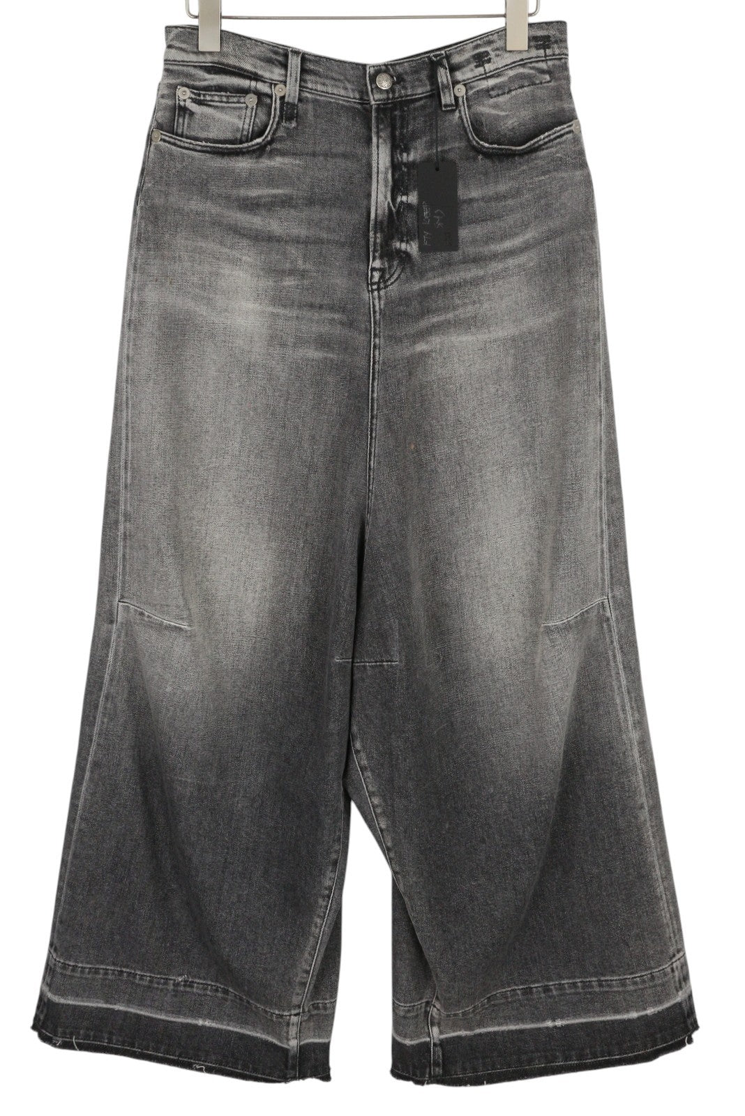 R13 Jesse Women Jeans 27 Vintage Grey Wide Leg Drop Crotch RRP725
