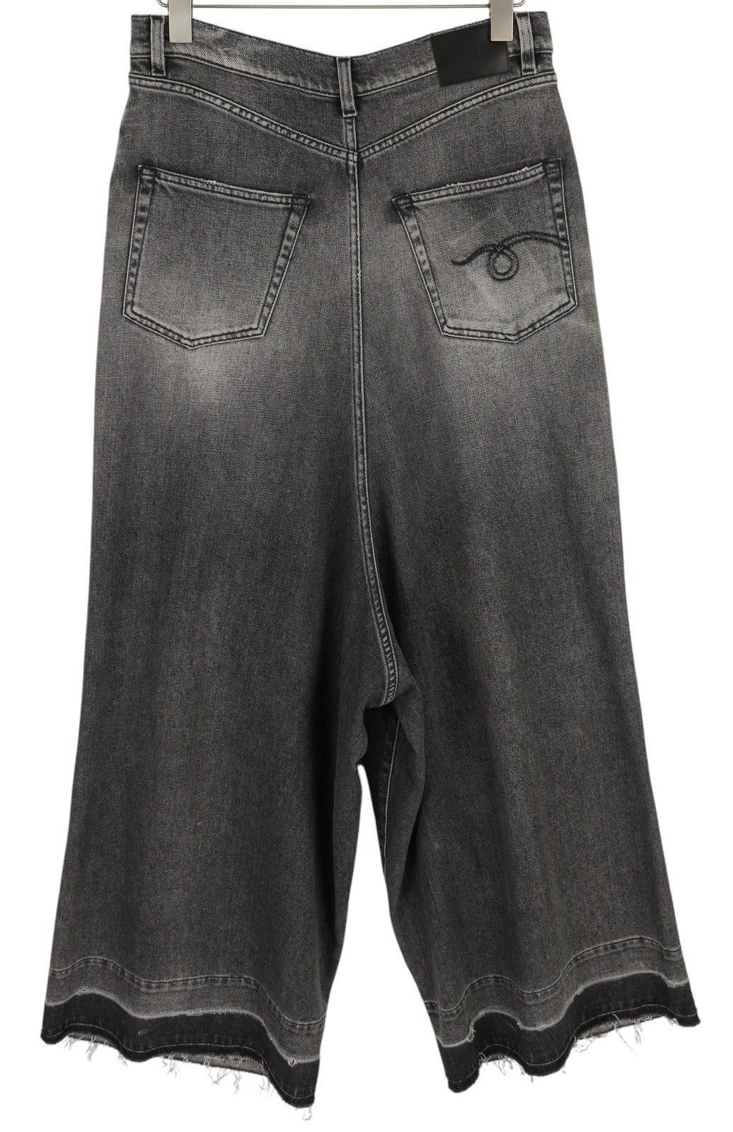 R13 Jesse Women Jeans 27 Vintage Grey Wide Leg Drop Crotch RRP725