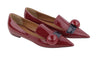 Burgundy Leather Flats