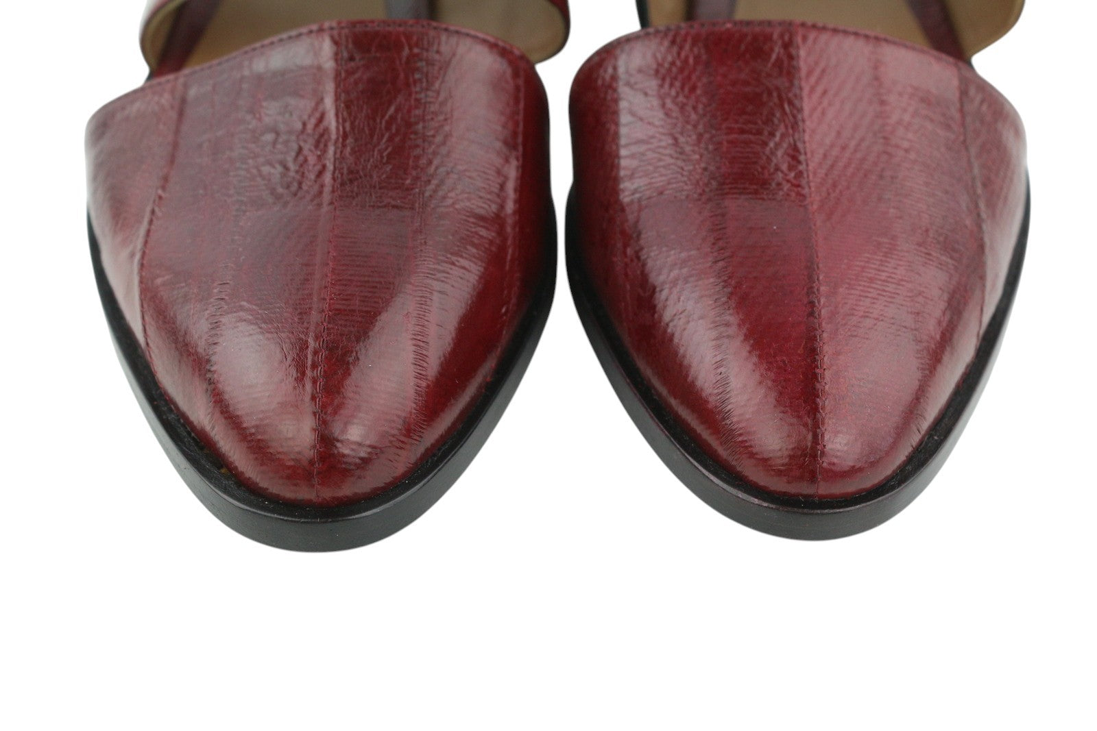 EMPORIO ARMANI X3D227 Women Flats EU37 Burgundy Ballet Almond Straps