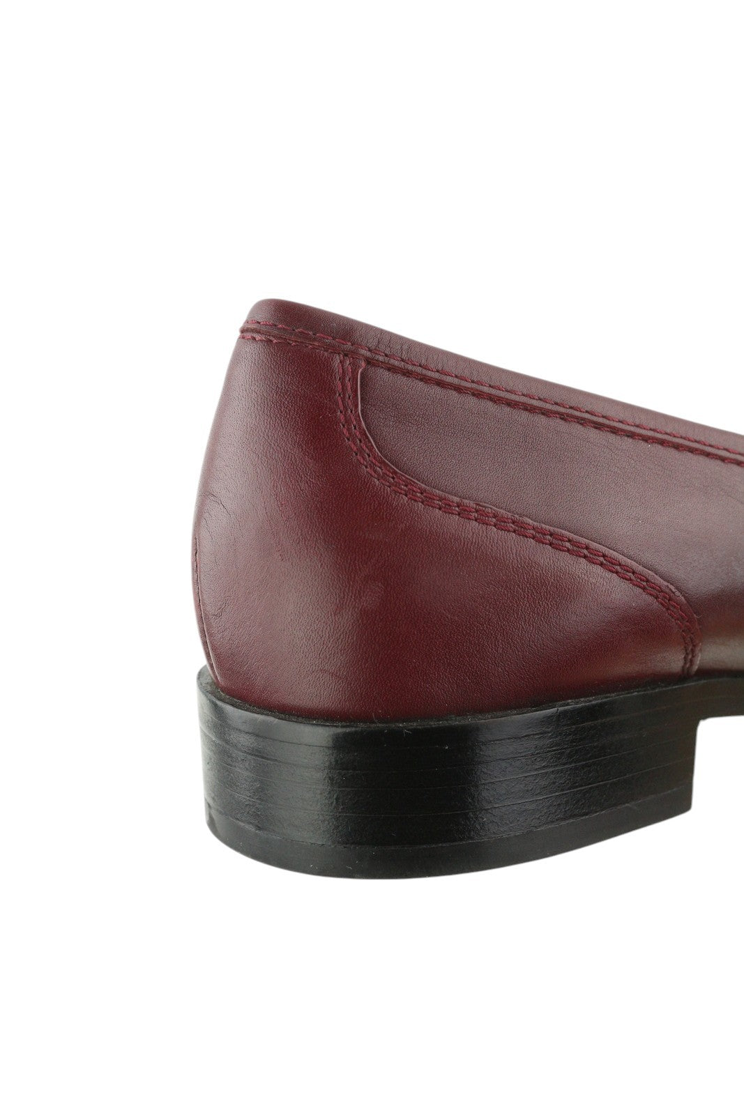 EMPORIO ARMANI Women Flats EU37 Burgundy Leather Buckle Loafer