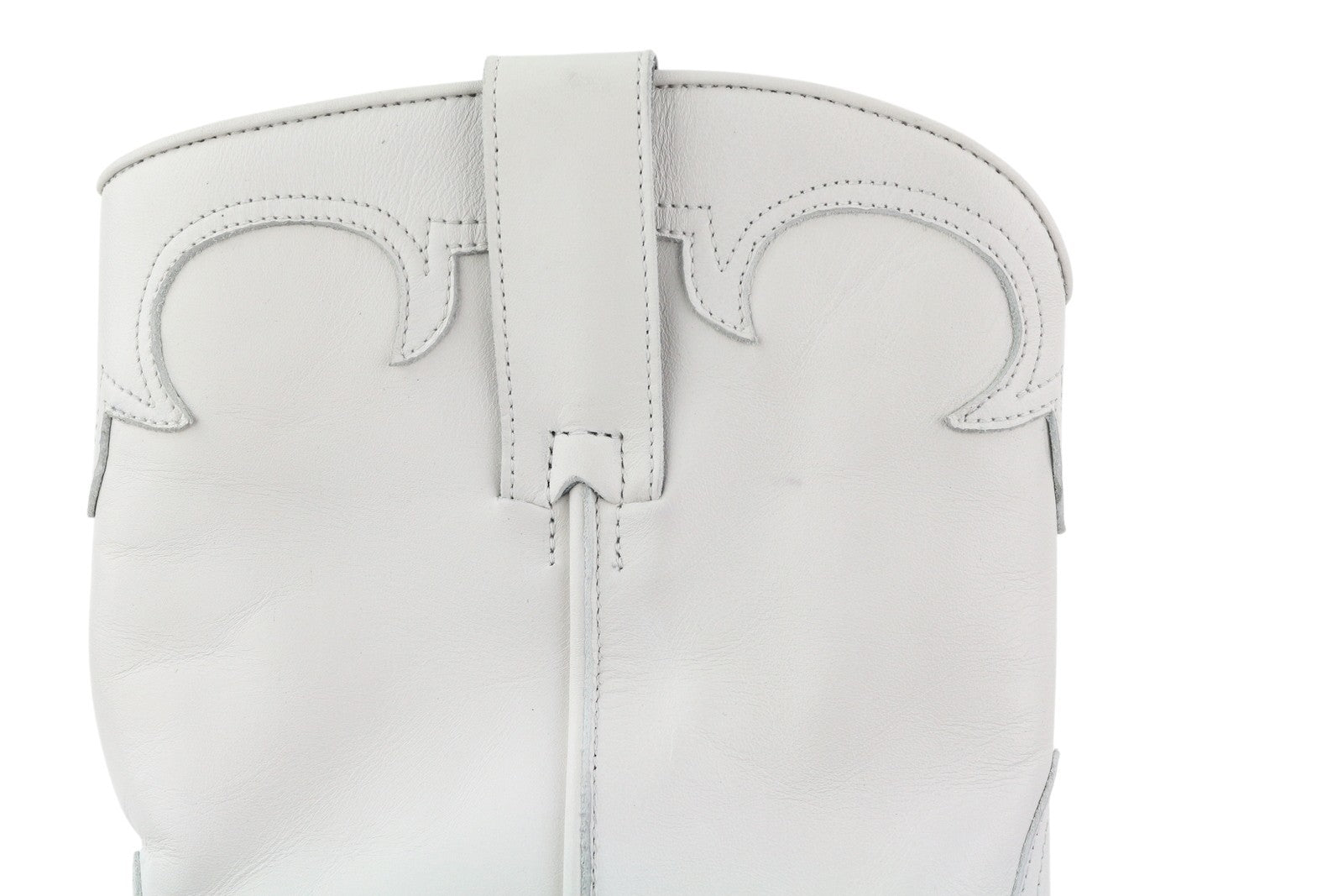 EMPORIO ARMANI X3N137 Women Boots EU37 Light White Leather Cowboy Pointed